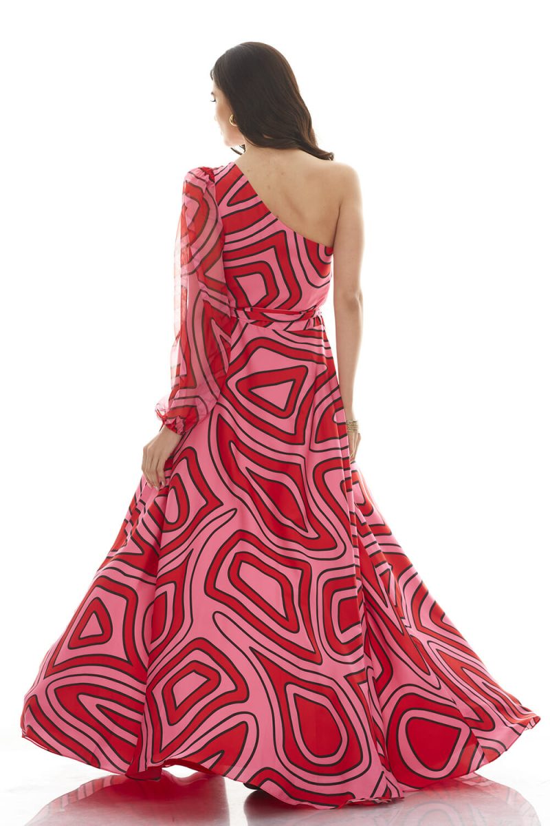 Linear One Shoulder Φόρεμα