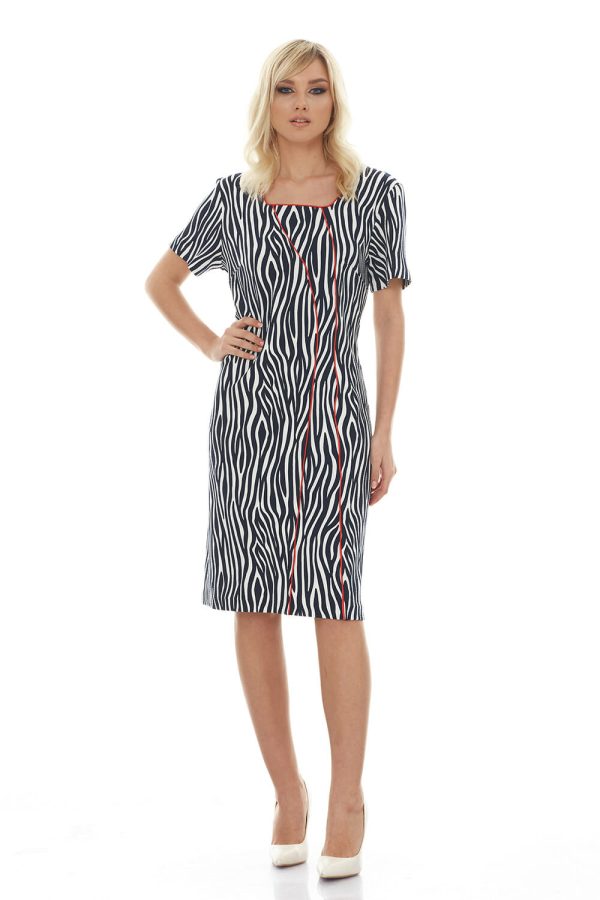 Μίντι Φόρεμα Ελαστικό Zebra Print
