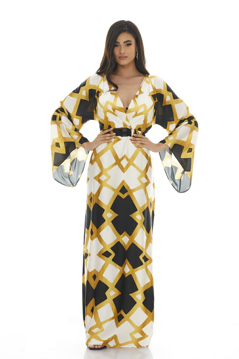 Impressive  Ethnic Σατέν Φόρεμα
