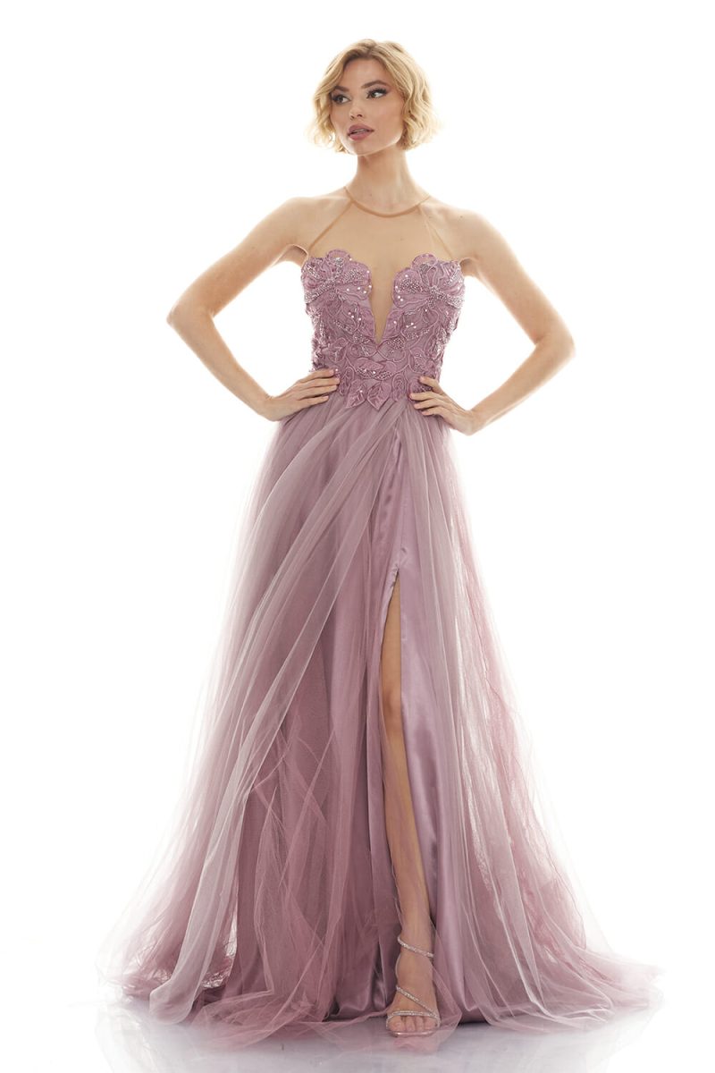 Τούλινο Φόρεμα Με Lace Glam Bust
