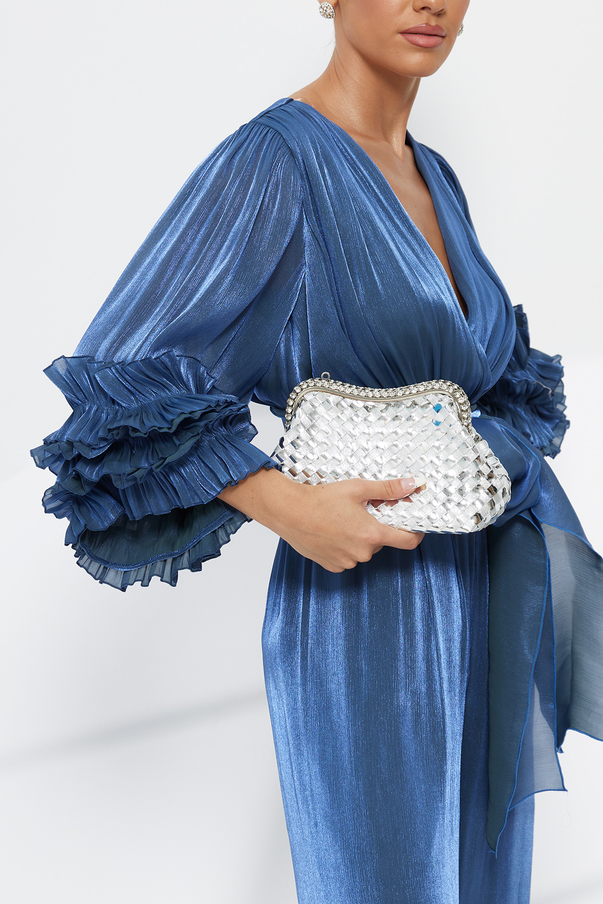Τiny 4γωνο Strass Clutch