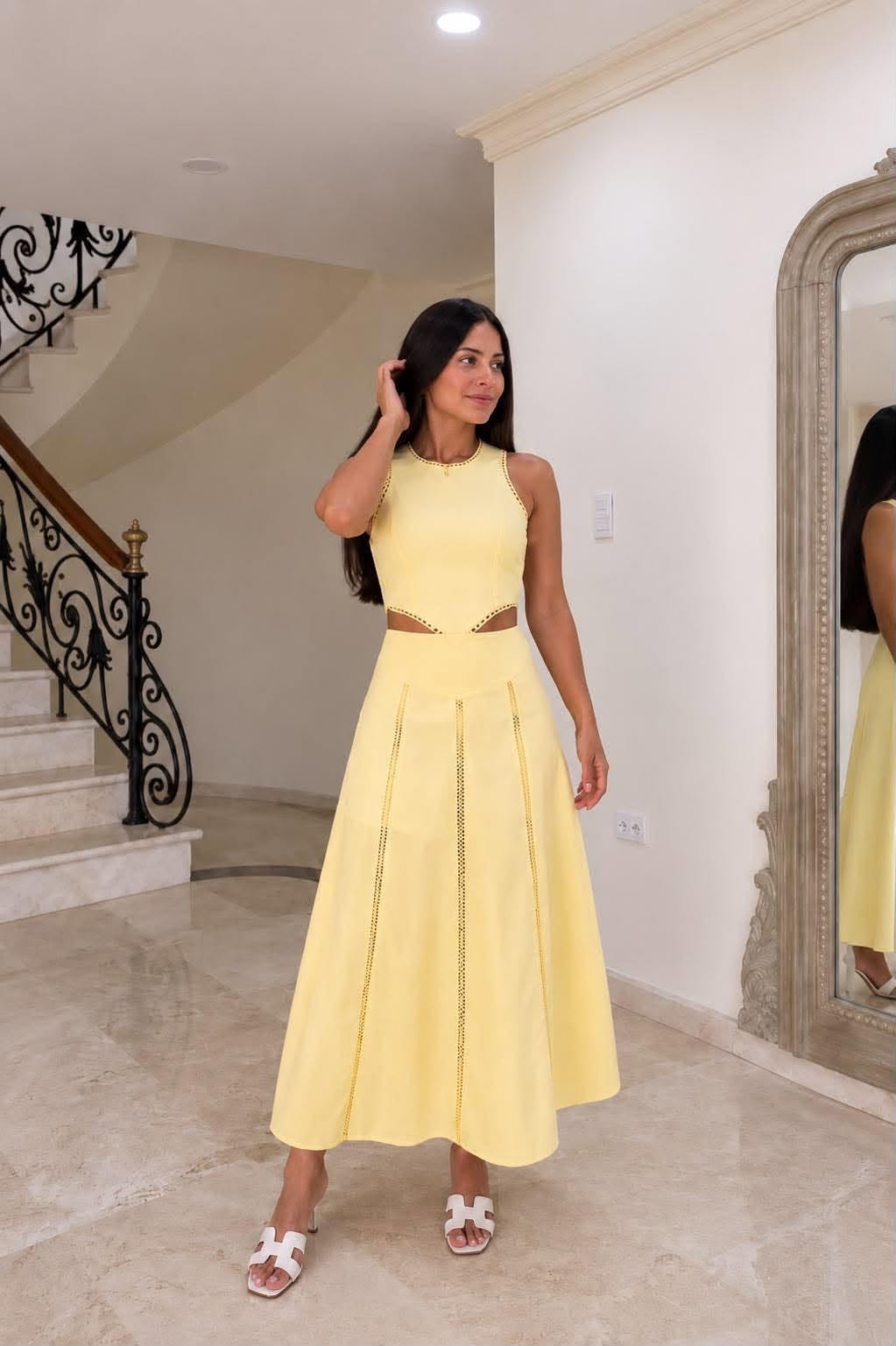 Γυναικείο Σετ Crop Top και Midi Φούστα – Κομψό Σετ για Γάμο, Βάπτιση -Καλοκαιρινές Εκδηλώσεις
